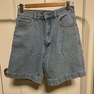 Vintage Relaxed Fit Light Blue Denim Shorts